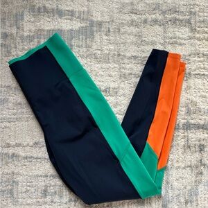 Sweaty Betty Black, Green, and Orange Leggings